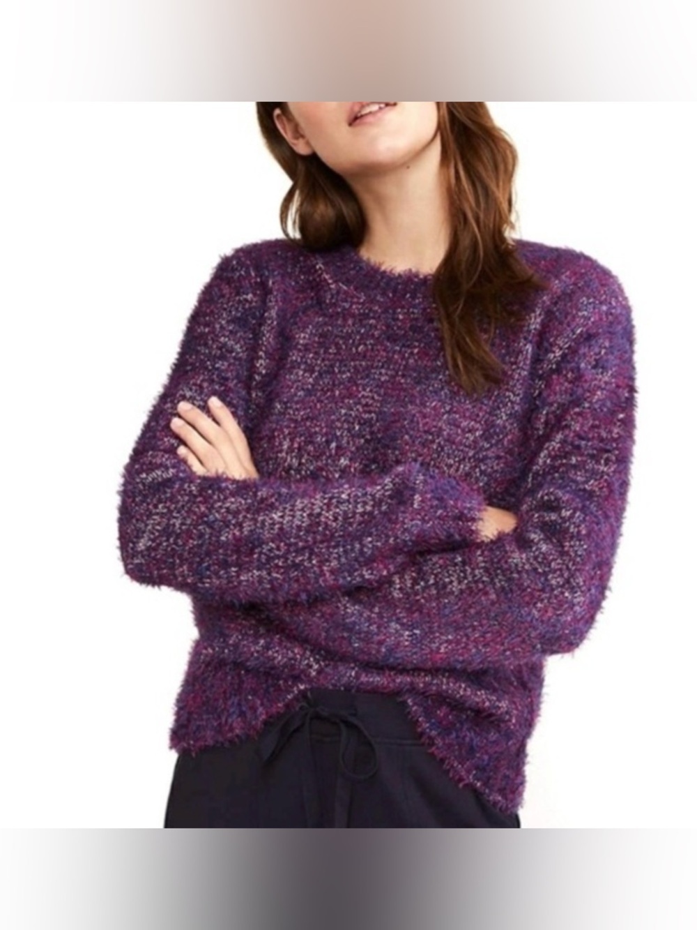 Lou & Grey Purple Haze Fuzzy Sweater - Size Small